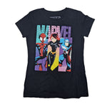 Marvel Super Hero Tee Shirt Black Pink Girls Large 10 12 Spiderman