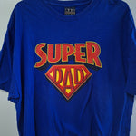 World's Greatest Dad Super Tee Shirt Blue Red Mens XL Father Gift Birthday