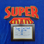 World's Greatest Dad Super Tee Shirt Blue Red Mens XL Father Gift Birthday