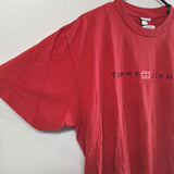 Tommy Jeans Tee Shirt Red Hilfiger Mens Medium Heavy Cotton