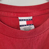 Tommy Jeans Tee Shirt Red Hilfiger Mens Medium Heavy Cotton