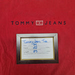 Tommy Jeans Tee Shirt Red Hilfiger Mens Medium Heavy Cotton