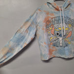 Disney Stitch Cropped Hoodie Tie Dye Lelo Movie Womens Small Mushroom Hippie