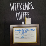 Weekend Coffee Naps Tee Shirt Womens Large 12 14 Black Basic Comfy Lounge