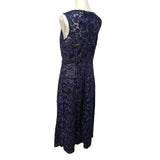 hitherto Lace Dress Blue Lined Zip Womens 12 Floor Length Mother Bride Groom