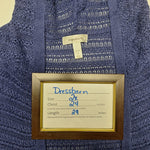 Dressbarn Hooded Cardigan Knit Blue Open Front Long Sleeve Womens Plus 2X