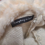 Anthropologie Do Everything In love Poncho One Size Faux Fur Collar Knit Fringe