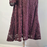 Maurices Lace Dress Purple Womens XXL Layered Slip Mother Bride Groom