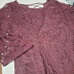 Maurices Lace Dress Purple Womens XXL Layered Slip Mother Bride Groom