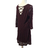 Maurices Lace Dress Purple Womens XXL Layered Slip Mother Bride Groom