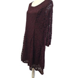 Maurices Lace Dress Purple Womens XXL Layered Slip Mother Bride Groom