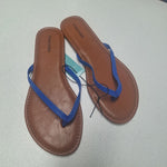 Maurices Flip Flop Sandals Thong String Blue Womens 8 Summer Spring Vacation