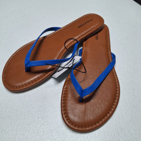 Maurices Flip Flop Sandals Thong String Blue Womens 8 Summer Spring Vacation