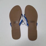 Maurices Flip Flop Sandals Thong String Blue Womens 8 Summer Spring Vacation