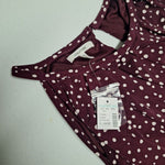 Maurices Romper Jumper Maroon Purple Polka Dot Soft Womens XL