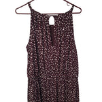 Maurices Romper Jumper Maroon Purple Polka Dot Soft Womens XL