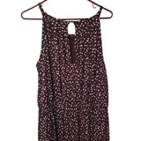 Maurices Romper Jumper Maroon Purple Polka Dot Soft Womens XL