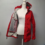 Marmot Precip Rain Jacket Coat Womens XL Red 55200 Hood Zip Pockets Waterproof