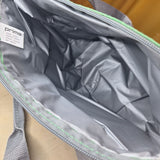 ebay Swag Insulated Lunch Bag Tote Cooler Green Gray Zip 12 x 10