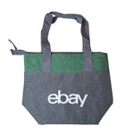 ebay Swag Insulated Lunch Bag Tote Cooler Green Gray Zip 12 x 10