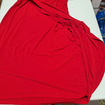 North Style Red Dress Side Cynch Gathered Basic Christmas Soft Womens 12