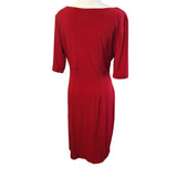 North Style Red Dress Side Cynch Gathered Basic Christmas Soft Womens 12