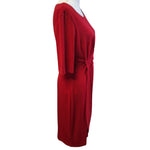 North Style Red Dress Side Cynch Gathered Basic Christmas Soft Womens 12