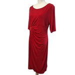 North Style Red Dress Side Cynch Gathered Basic Christmas Soft Womens 12