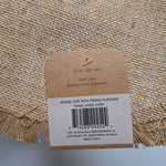 Round Jute Fringe Placemat Vines Fall 15 Inch Set of 4 Create Decorate Celebrate