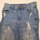 Hollister Ultra High Rise Mom Jean Womens Junior 5R W27 L27 Ripped Distressed