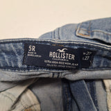 Hollister Ultra High Rise Mom Jean Womens Junior 5R W27 L27 Ripped Distressed