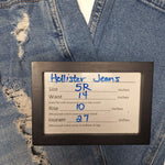 Hollister Ultra High Rise Mom Jean Womens Junior 5R W27 L27 Ripped Distressed