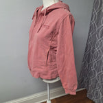 Momentum Up North Michigan Hoodie Pink Full Zip Womens Juniors Large Pockets