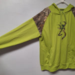 Browning Green Camouflage Hoodie Sweatshirt Bright Mens Large Hunting Yooper