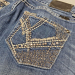 Rock and Roll Cowgirl Jeans Pants Denim Bling Fair Show Flashy Womens 30 x 32