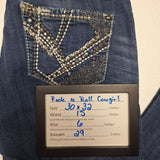 Rock and Roll Cowgirl Jeans Pants Denim Bling Fair Show Flashy Womens 30 x 32