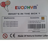 Euophym Balloon Garland Arch Kit Assorted Gold Balloons Glue Dots Decor Strip