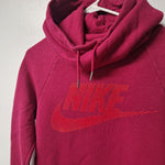 Nike Cowl Neck Hoodie Womems Small Pink Side Pockets Sweatshirt