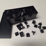 Black Castle Risk 1990 Board Game Replacement Pieces Tokens Plastic Case Box