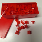 Red Castle Risk 1990 Board Game Replacement Pieces Tokens Plastic Case Box