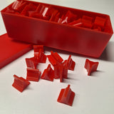 Red Castle Risk 1990 Board Game Replacement Pieces Tokens Plastic Case Box