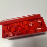 Red Castle Risk 1990 Board Game Replacement Pieces Tokens Plastic Case Box