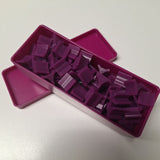 Purple Castle Risk 1990 Board Game Replacement Pieces Tokens Plastic Case Box