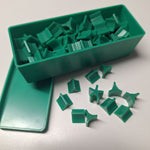 Green Castle Risk 1990 Board Game Replacement Pieces Tokens Plastic Case Box