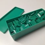 Green Castle Risk 1990 Board Game Replacement Pieces Tokens Plastic Case Box