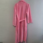 Pottary Barn Teen Pink Bathrobe Fluffy One Size Comfy Plush Pockets Embroidered