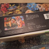 Glow Tiger Puzzle 500 Pieces Hodden Flowers Koi Fish Dark