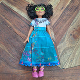 Disney Encanto Mirabel Madrigal Doll 11 Inch Removable Shoes Curly Hair Glasses