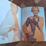 Coats & Clarks 207 Shawl Poncho Knit Crochet 1972 Vintage Booklet Stitch Learn