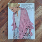 Coats & Clarks 207 Shawl Poncho Knit Crochet 1972 Vintage Booklet Stitch Learn